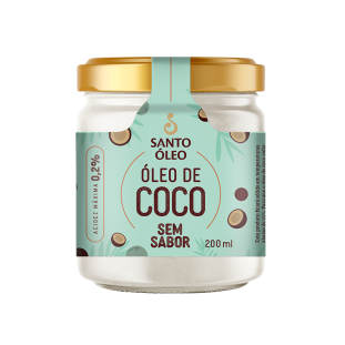 Óleo de Coco Sem Sabor Santo Óleo 200ml