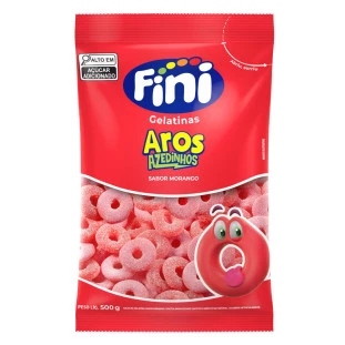 Fini Aros de Morangos Azedinhos 500g